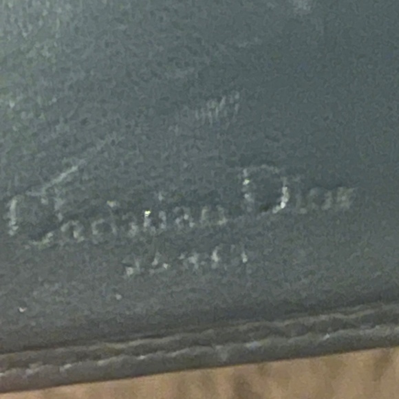 Authentic Christian Dior Beautiful Navy Blue and Beige Monogram Logo Wallet - Picture 12 of 16